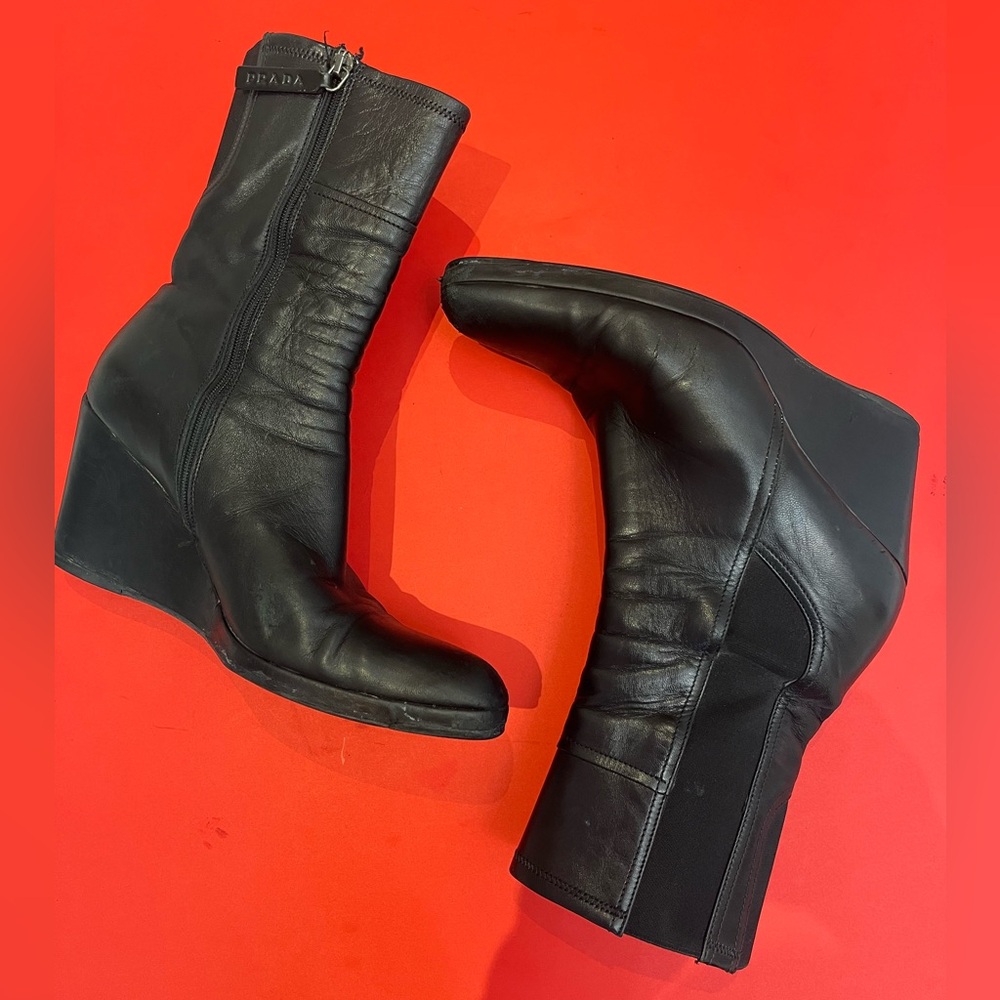 Prada Black Ankle Boots